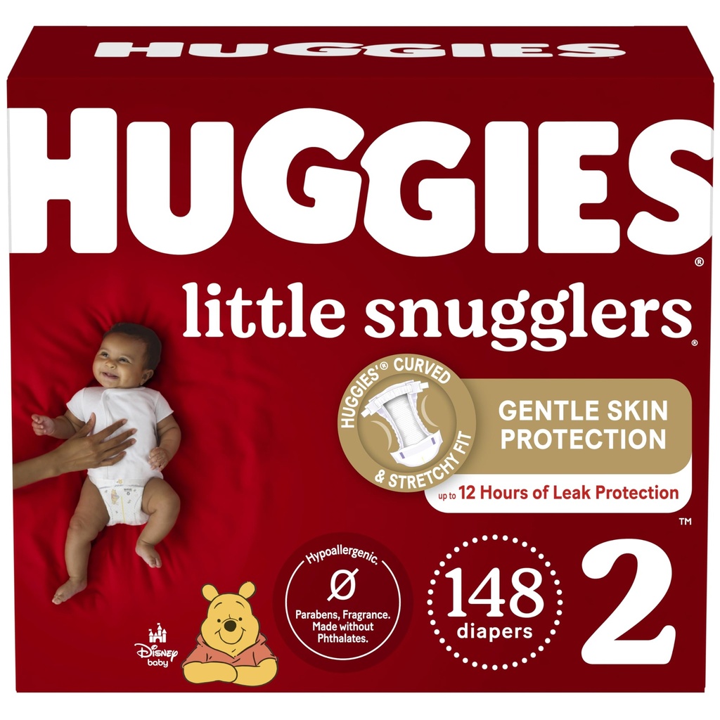 HUGGIES Little Snugglers - Taille 2 - 148 couches