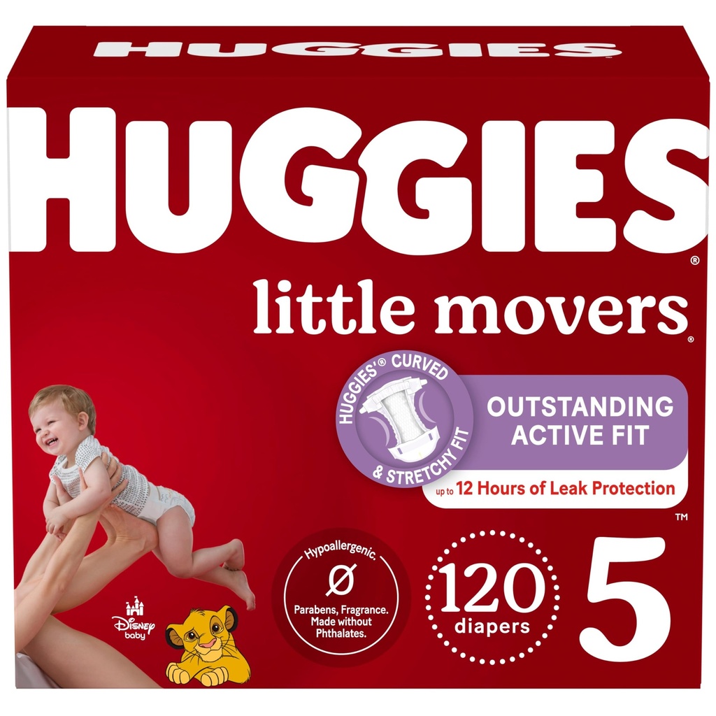 HUGGIES Little Movers - Taille 5 - 120 couches