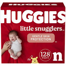 HUGGIES Little Snugglers - Nouveau né - 128 couches
