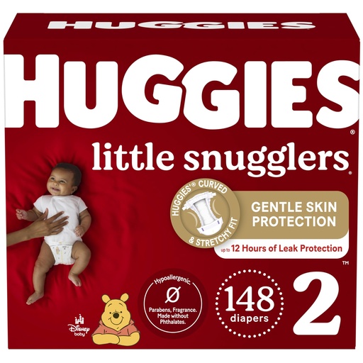 HUGGIES Little Snugglers - Taille 2 - 148 couches