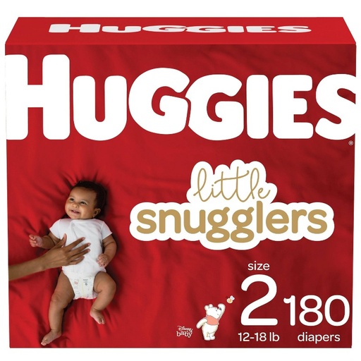 HUGGIES Little Snugglers - Taille 2 - 180 couches