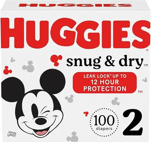 HUGGIES Snug & Dry - Taille 2 - 100 couches