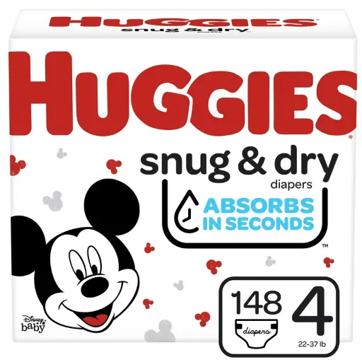 HUGGIES Snug & Dry - Taille 4 - 148 couches