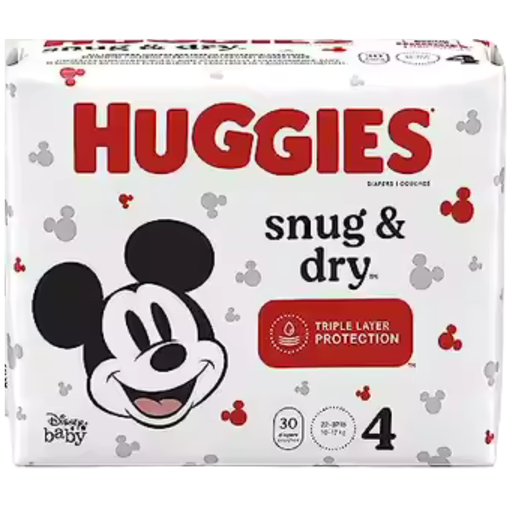 HUGGIES Snug & Dry - Taille 4 - 30 couches
