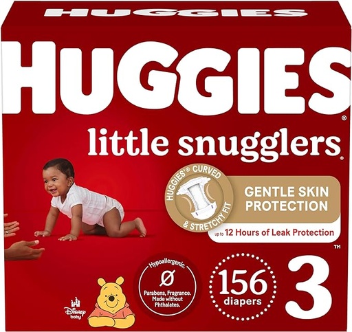 HUGGIES Little Snugglers - Taille 3 - 156 couches