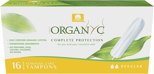 ORGANYC - Tampons sans applicateur - Réguliers biologiques