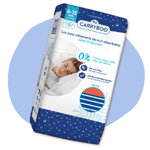 CARRYBOO - Sous-vêtements de nuit absorbants, sains & discrets - Garçon