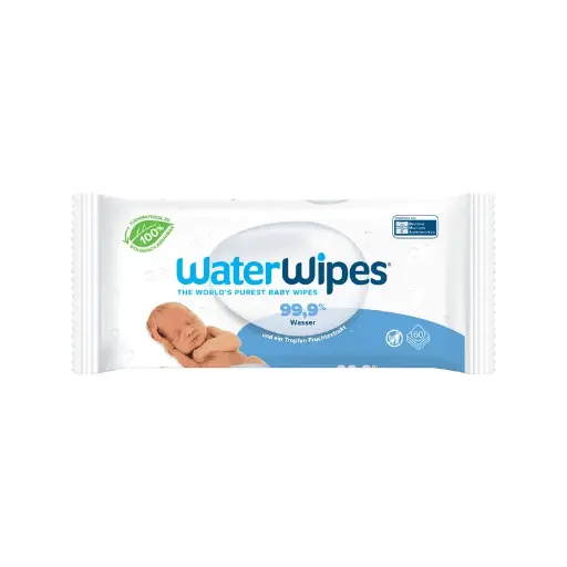 WATERWIPES Lingettes Bébé à l’Eau 100% d’Origine Végétale