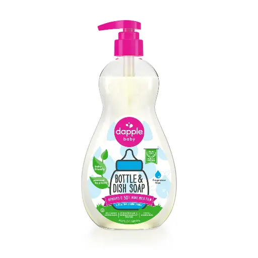 DAPPLE BABY - Savon nettoyant liquide pour biberon et vaisselle, à base de plantes, sans danger pour les bébés, sans parfum