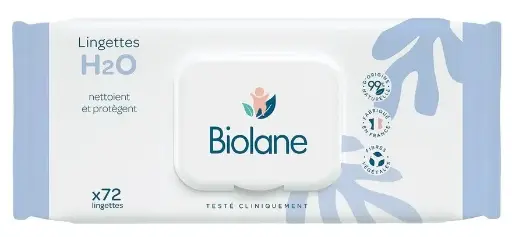 BIOLANE Lingettes Épaisses H2o Nettoie Et Protège