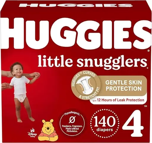 HUGGIES Little Snugglers - Taille 4 - 140 couches