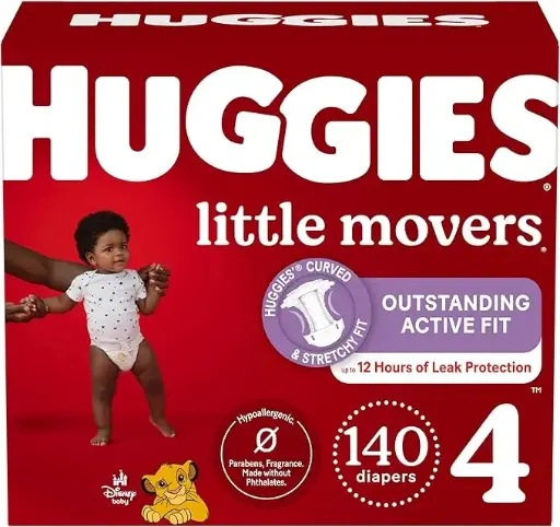 HUGGIES Little Movers - Taille 4 - 140 couches