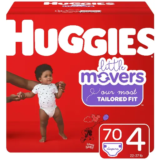 HUGGIES Little Movers - Taille 4 - 70 couches
